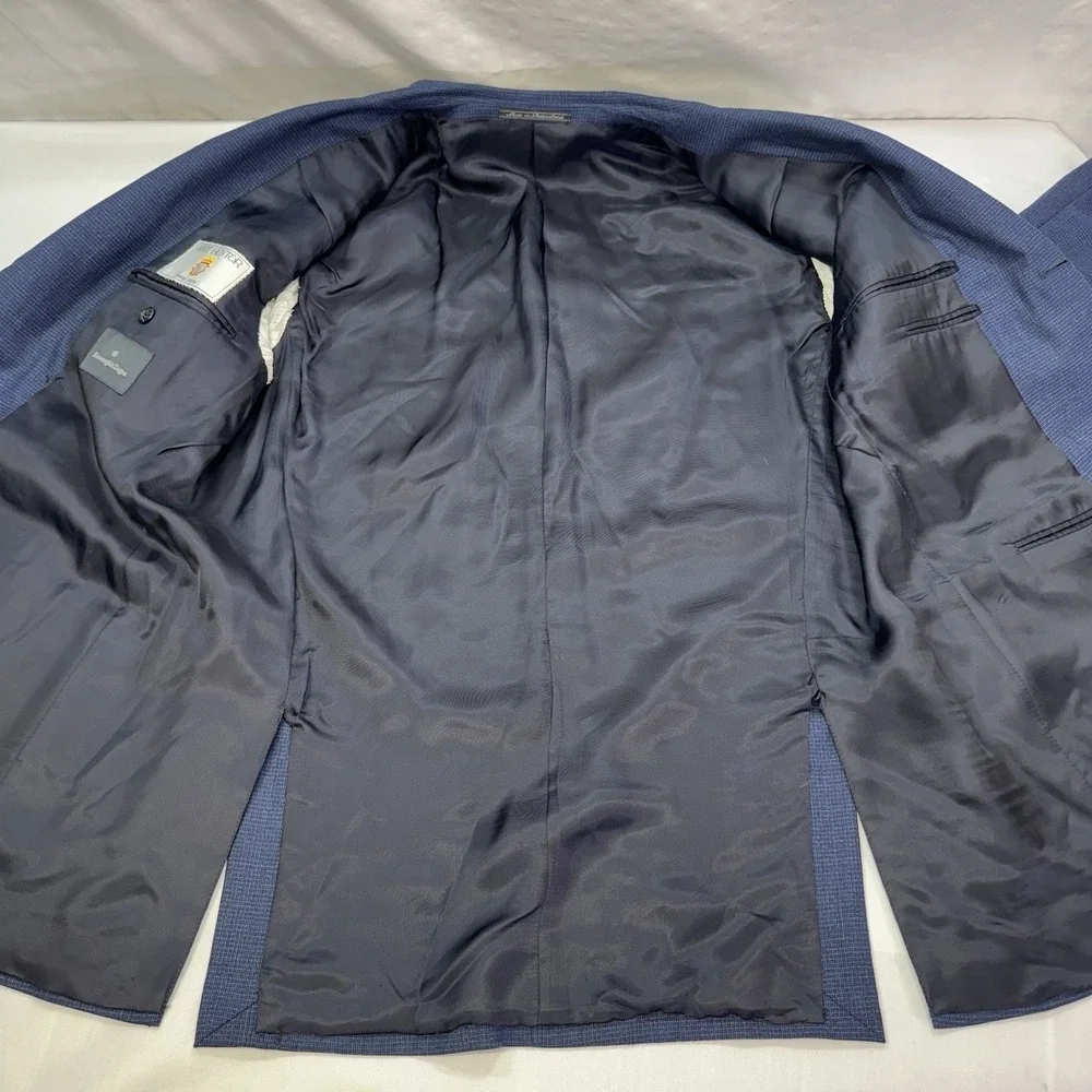 Ermenegildo Zegna Matt Hunter 44R (EU 54R) Wool Blazer‎ Suit Jacket Navy *READ*
